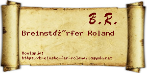 Breinstörfer Roland névjegykártya